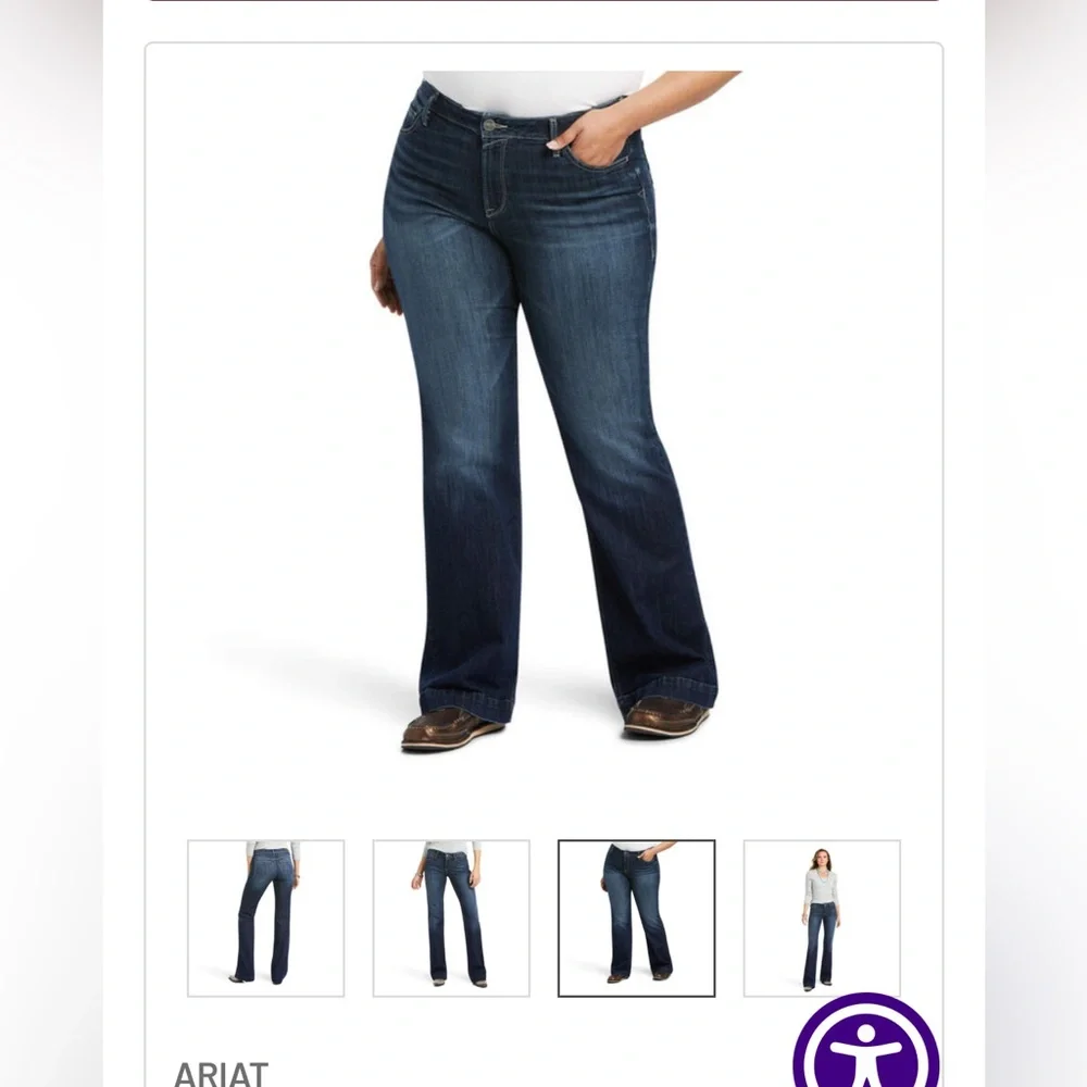 NWT Ariat Size 18 Antonella Trouser Jean - Picture 2 of 6